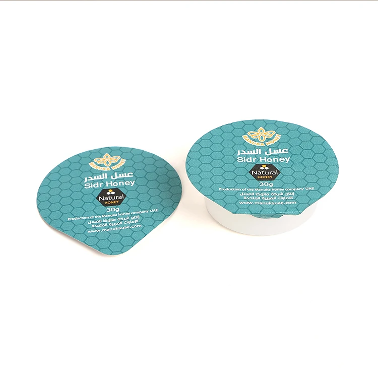 30ml 60ml Plastic Small Cup for Honey Packaging Sauce Container with Foil Lids