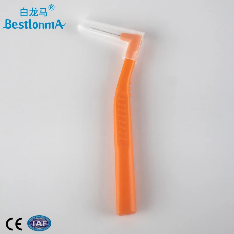 Высокое качество, заводская цена, угловая короткая ручка, Экологически чистая межзубная щетка