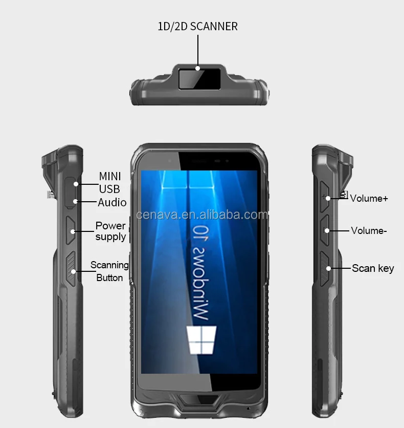 Cenava W62h Pda Mobile Computer Industrial Handheld Terminal Ip67