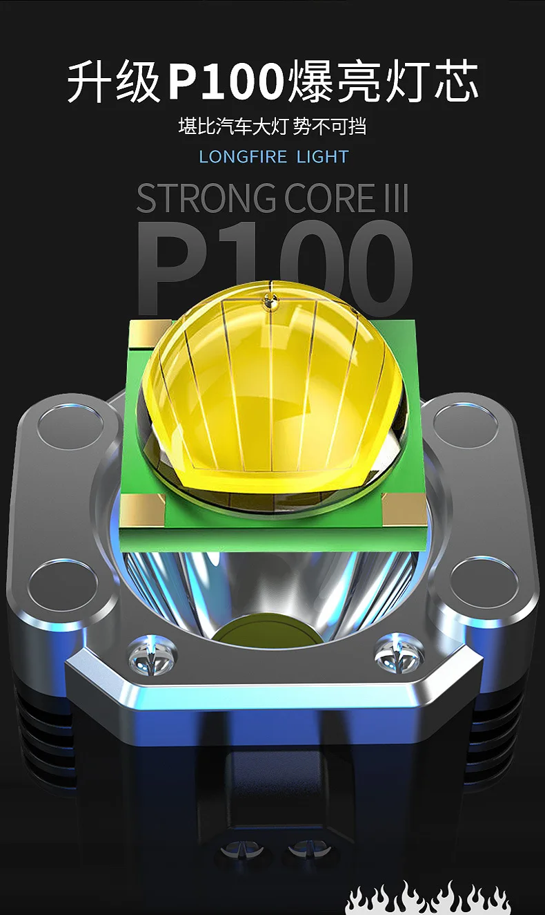 Wholesale High Quality Super Bright Led Rechargeable Power Bank Hammer Knife Magnet Flashlight