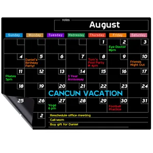 Monthly Weekly Magnetic Calendar for Refrigerator Dry Erase Blackboard Organizer Perfect Fridge Magnet Big Medium Size Sheet