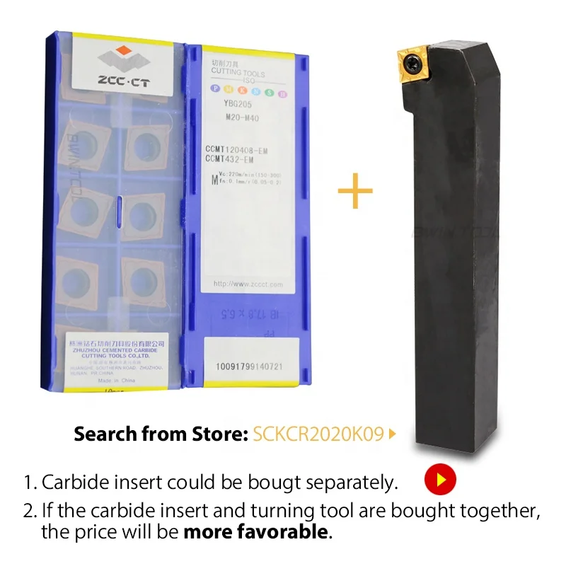 ZCC CT CNC Turning Tools Tungsten Carbide Indexable CNC Inserts CCMT12 CCMT120408 Carbide Insert