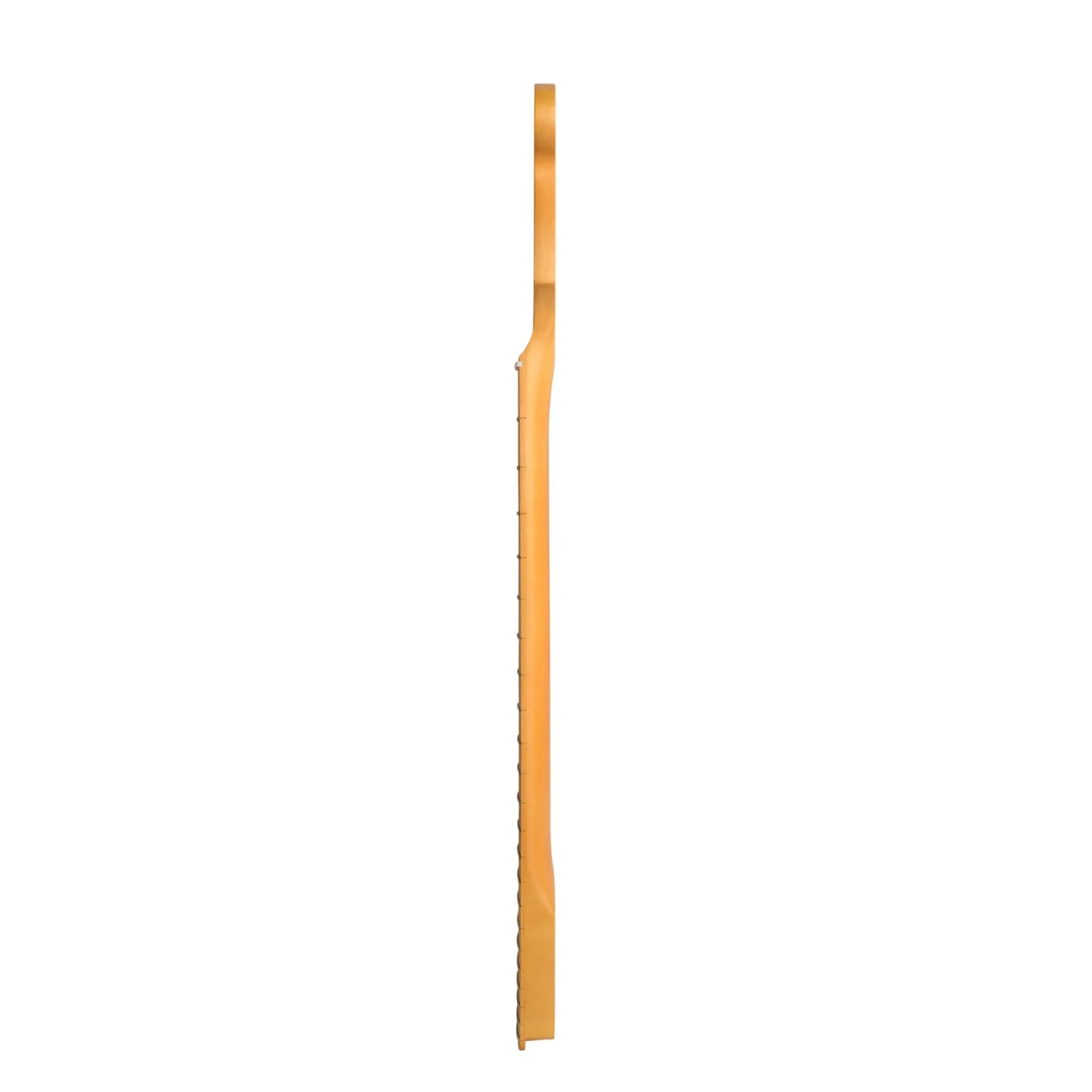 Customizable High Gloss Roasted Matte Yellow 22 Frets Canadian Maple Harp Handle Guitar Necks for ST Style Guitars