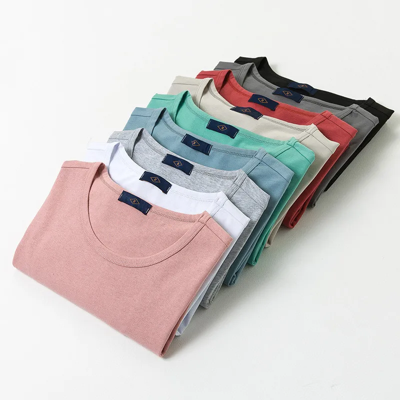 Cotton T shirt Blank Plain O Neck High Quality Cooling Men Tee Shirt