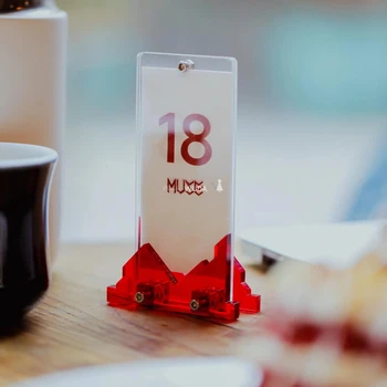 Acrylic Table Card Customized Restaurant Hotel Seat Table Number Signboard