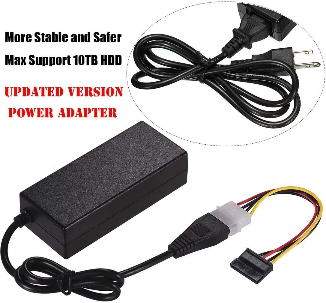 Vipxyc Cavo di Trasmissione Adattatore per unità a Stato Solido da USB 2.0 a SATA PATA IDE 2.5 3.5 Cavo Adattatore da USB a SATA per Sistema operativo Windows 2000/ME/XP/Vista/7/OS X