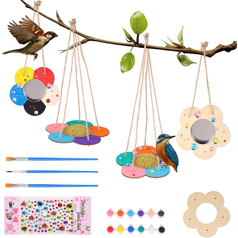 New Type Arts and Crafts Kit DIY Kids Crafts STEM Learning Outdoor Activities Crafts Bird Feeders