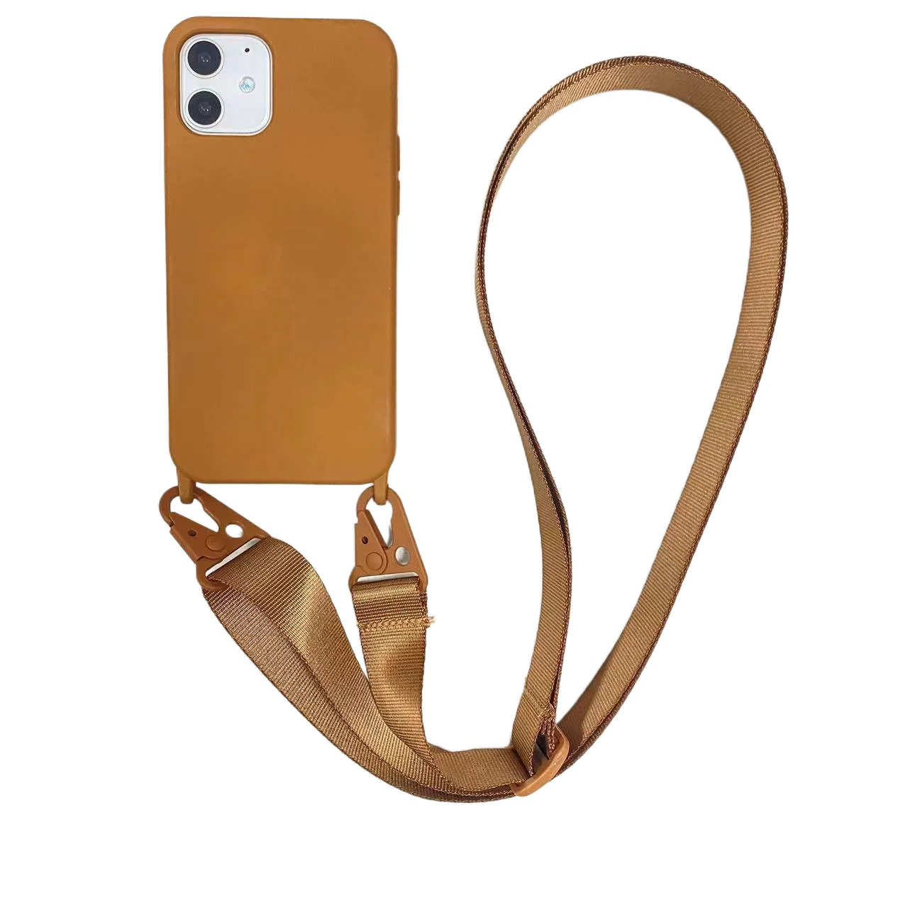 Ultra Slim Crossbody Phone Case With Lanyard Strap - For IPhone 16 To X (Silicone, Matte Finish)