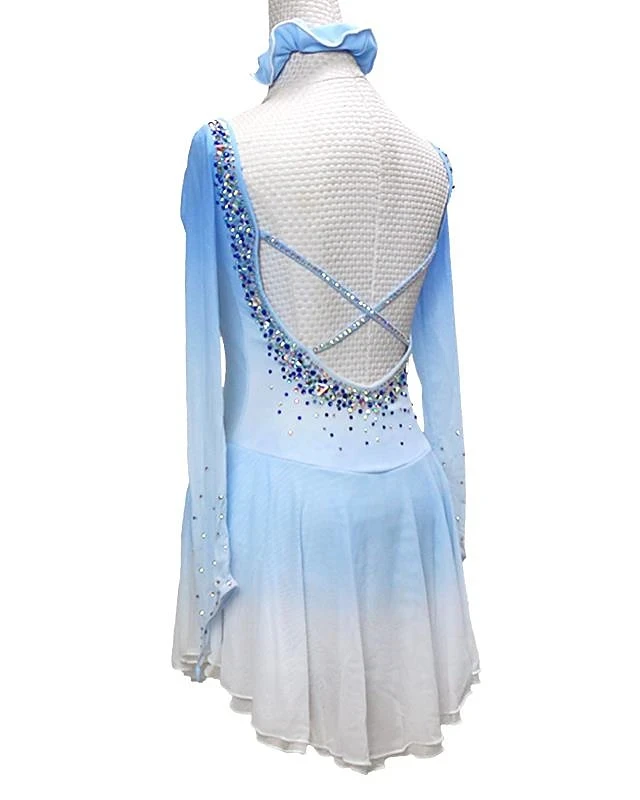 LIUHUO Figure Skating Dress Girls Blue Classic Fashion Ice Skating Dress :  : Clothing, Shoes & Accessories