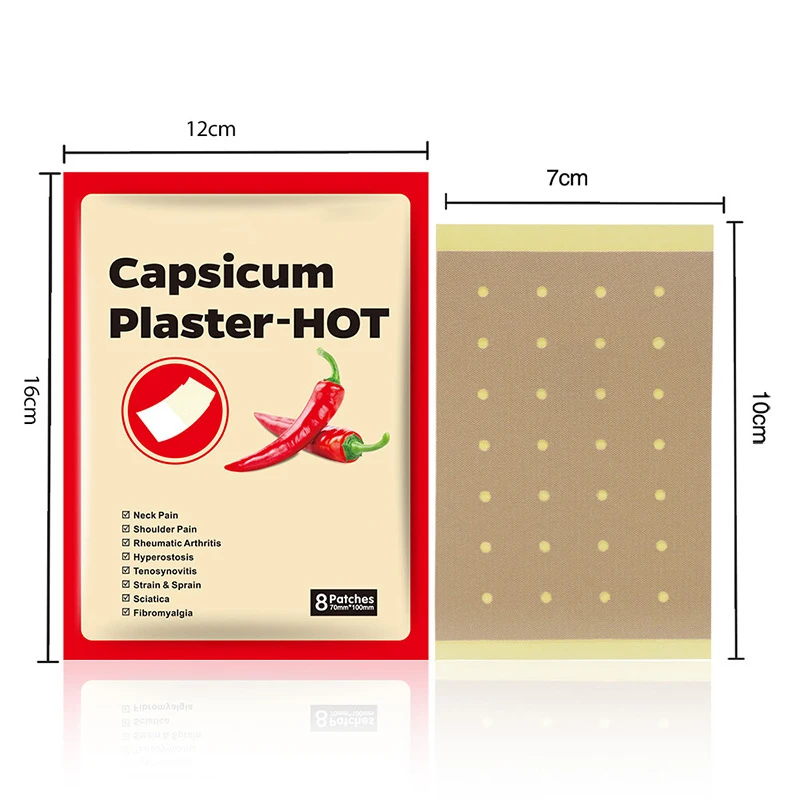 chinese medical capsicum chili patch hot capsicum external medicated plaster for joints pain relieving patch