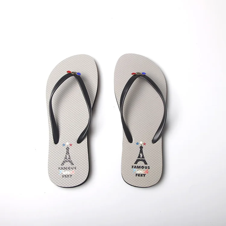 Summer Outdoor Non-slip Rubber Flip-flops Fashion Personality Beach Slippers with High Quality