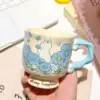 Blue flower sea cat-single cup