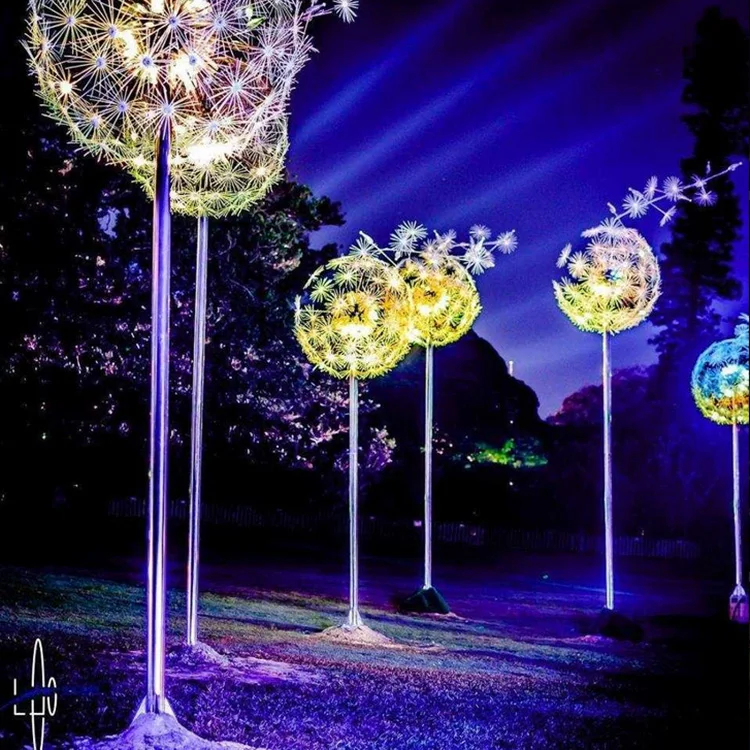 2021 Китай уличный Ресторан горячая Распродажа освещение украшение наружное Одуванчик дерево свет Декор цветок декоративные светодиодные