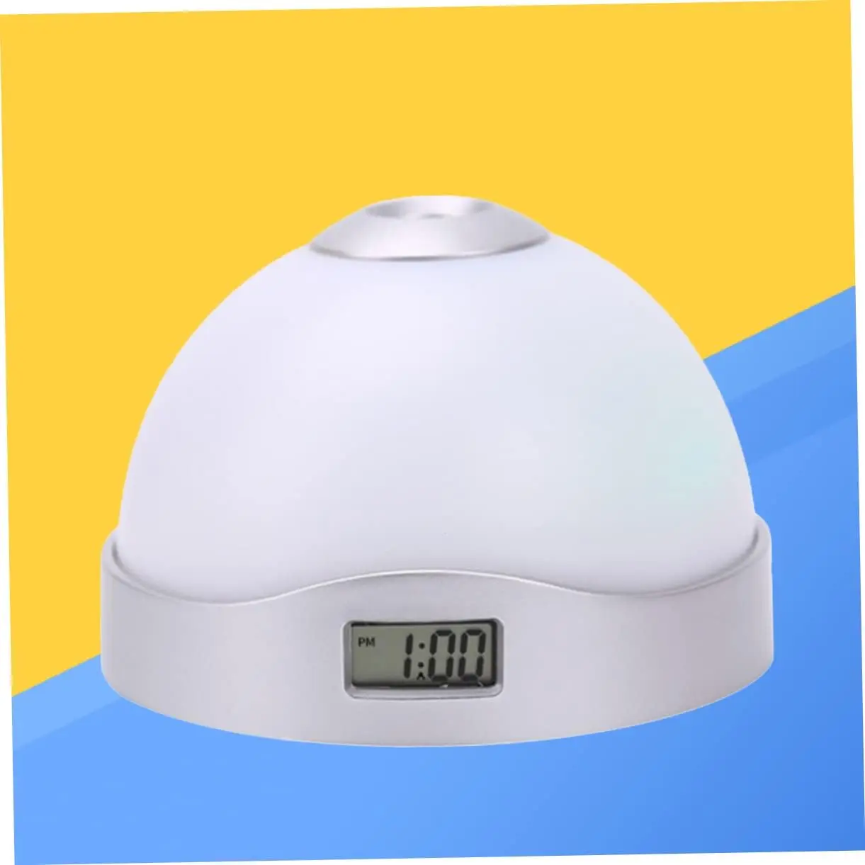 Promotional Gift Mini LED 7 Colorful Changing Christmas Gift Bedside Projection Alarm Clock