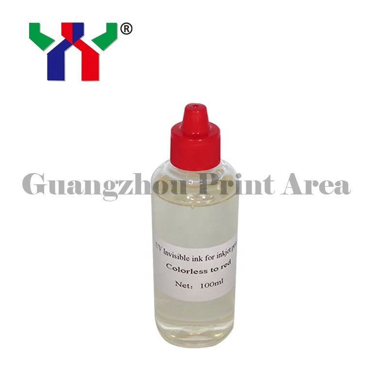 High Quality UV Invisible Ink - Colorless to Red for Inkjet