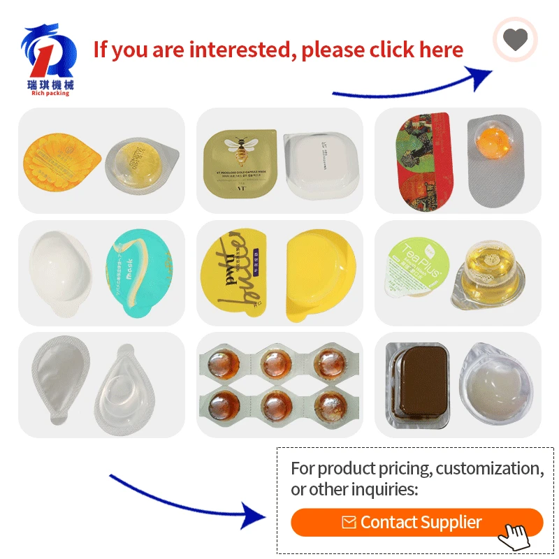 Автоматическая Термоформовочная жидкое масло мини еда фруктовый джем соус шоколадный кетчуп блистерная упаковочная машина