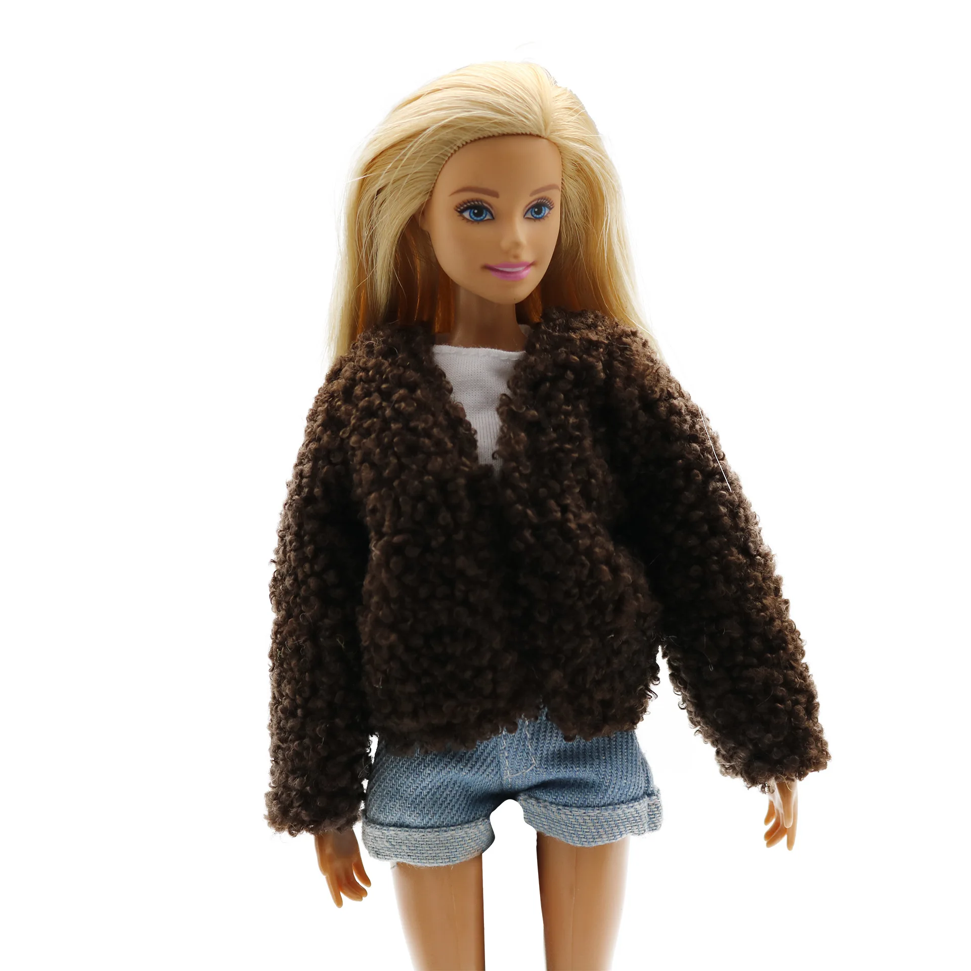 Best Selling Faux Fur Coat 1/6 Bjd Barbi Doll Clothes For 30cm