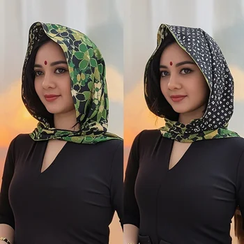 Custom Wholesale Eid Islamic Printed Hot Arab Muslim Hijab Scarf Floral Italian Muslim Scarf Ethnic Bandanas