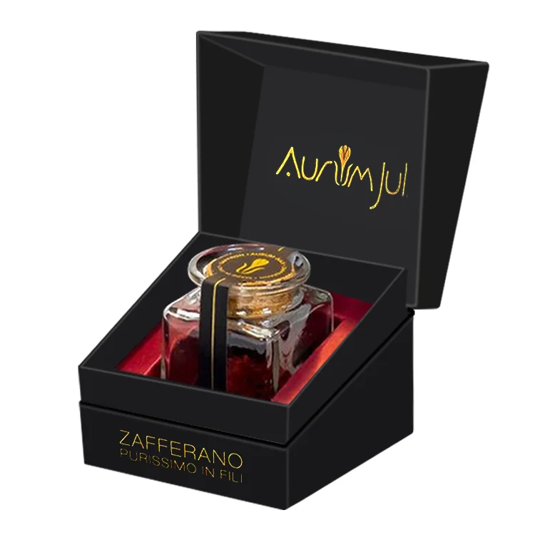 Custom Cardboard Paper Spice Gift Box Safran Saffron Packing Box Bottle