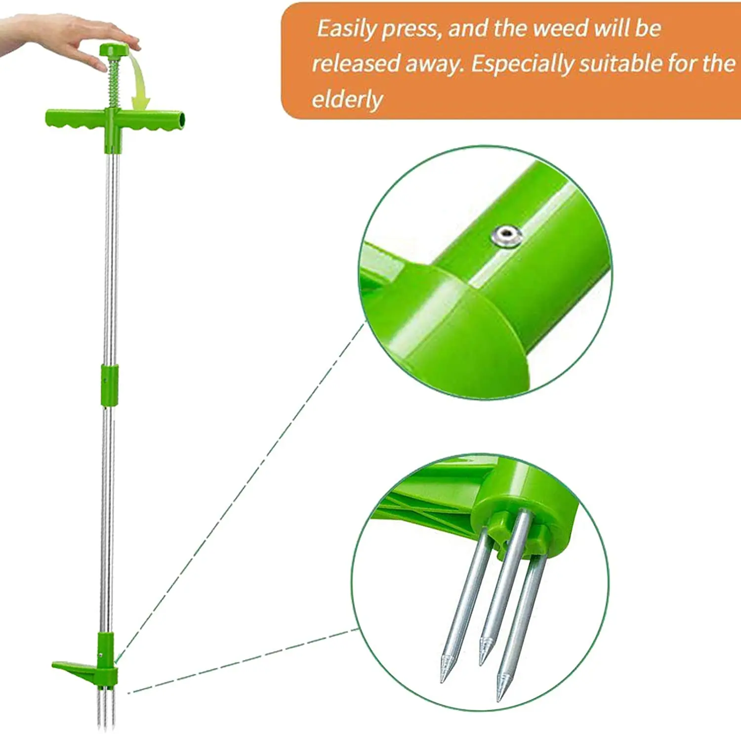 Standing Plant Root Remover Weed Puller Extractor Weeder Home Gardening Lawn Use 