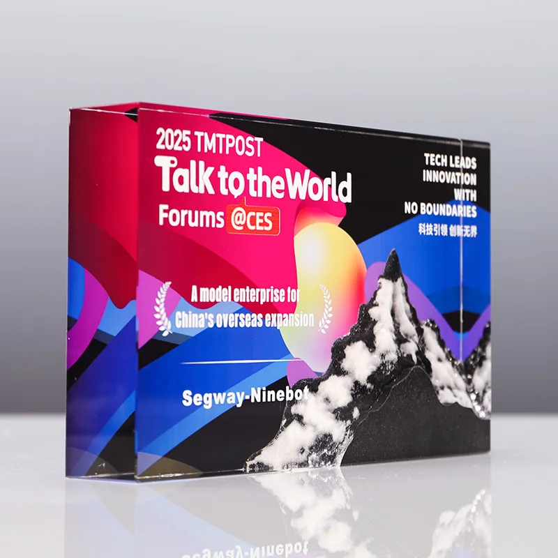 Petit Pont Trophée en Verre Cristal Personnalisable, Nouveauté aux Couleurs Vives pour Récompenses de Design Créatif