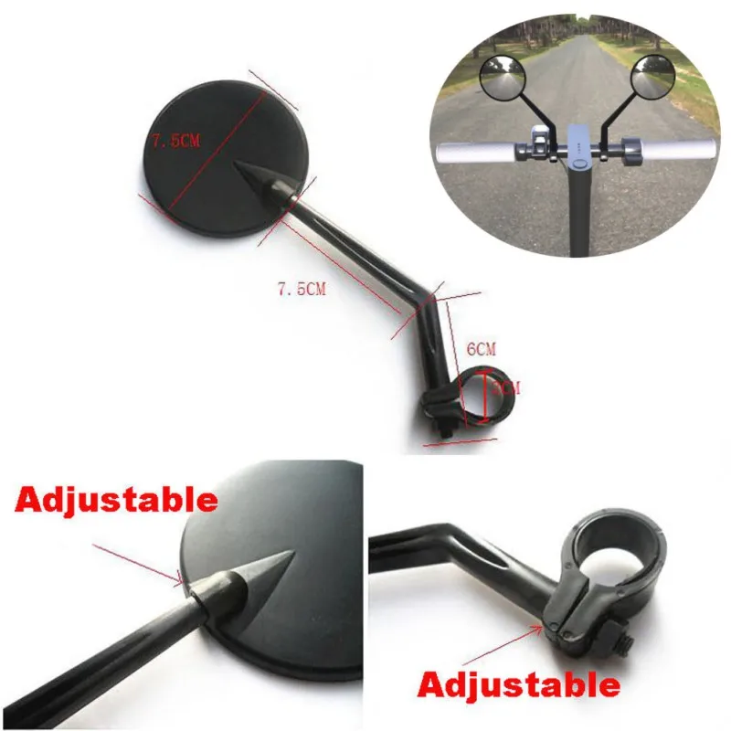 Superbsail Bike Rear Mirror Bicycle Convex Mirror Rotation Bicycle Side  Adjustable Round Rear view Mirror Bike Accessory supplier