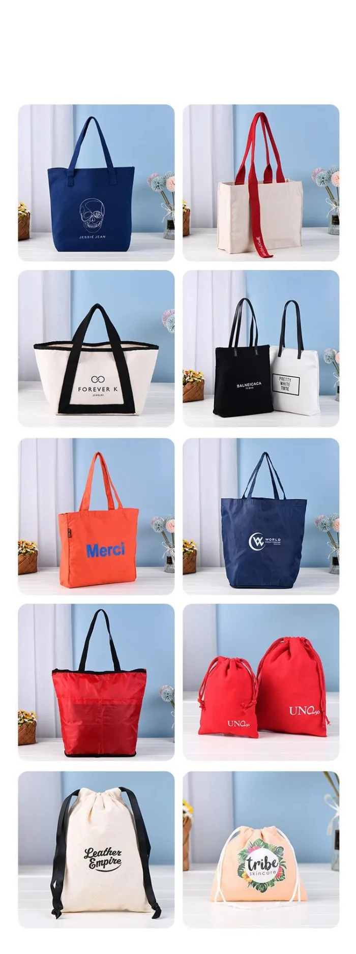 Super High Quality Canvas Bag With Handle Large Capacity Canvas Bag