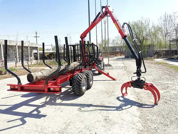 Tractor 10t Forestry Forwarder Timber Trailer Firewood Crane Log Grab ...