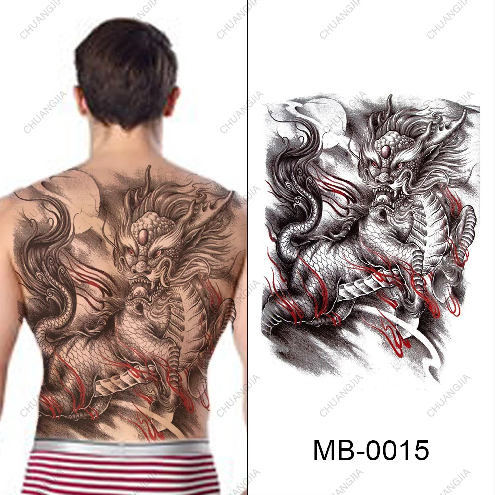 Große Temporäre Tattoos Für Rücken & Brust – Wasserfest, Cool Für Männer & Frauen