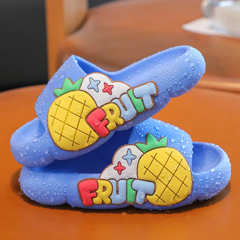 Hot Style Kids Strawberry Fruit Flip Flops Anti-Slip Sandals Thick