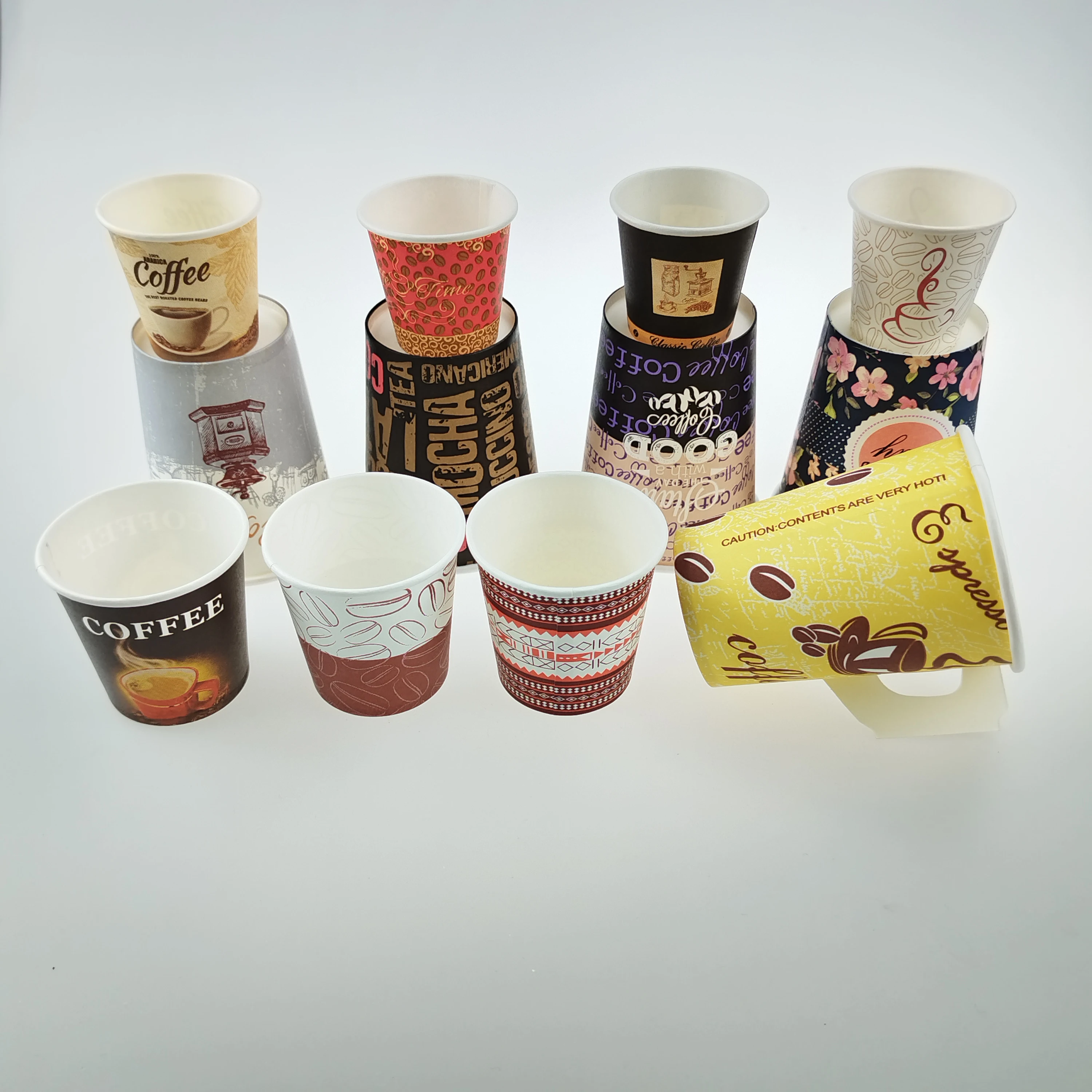 Printed Disposable Espresso Cups with Handle - China Hot Tea Paper