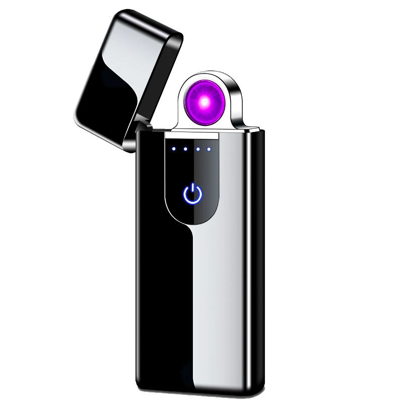 OEM Factory a Special Circle Rotating Windproof Portable Electric Dual Arc Plasma Lighter Cigarette USB Rechargeable Electronic