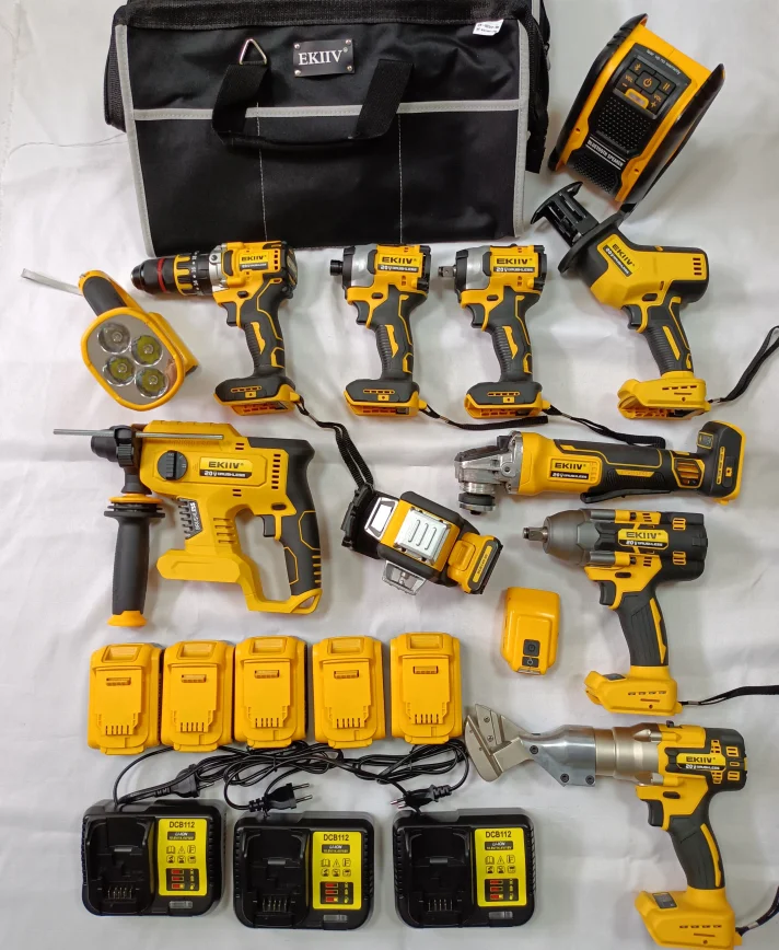 2024 New Design 21v 13in 1 Cordless Multi Power Tools Combo Kit Power Tools Set Cordless Brushless with Batteries