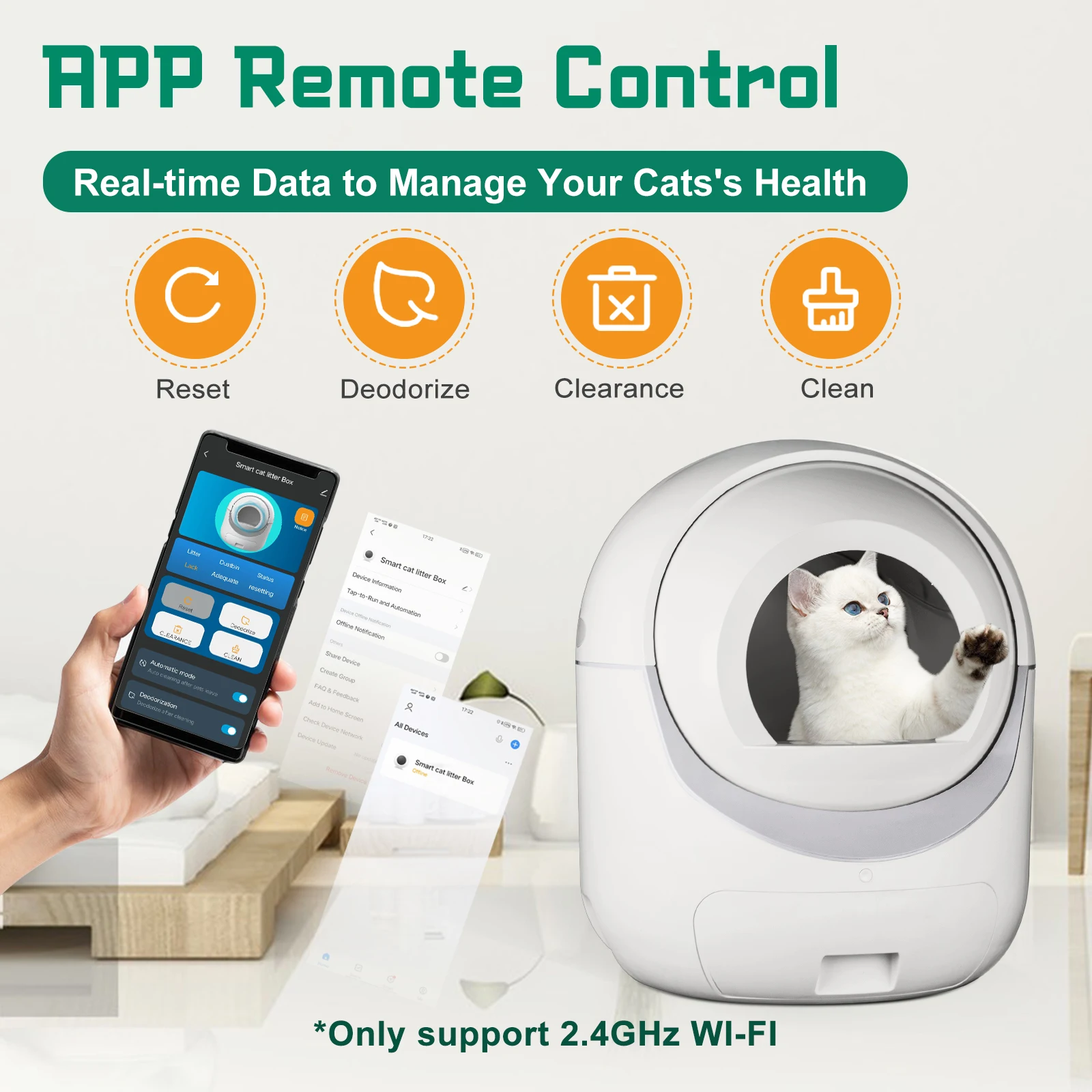 Wifi Auto Electric Cat Toilet Tuya App Selfcleaning Smart Pet Automatic Robot Cat Litter Box