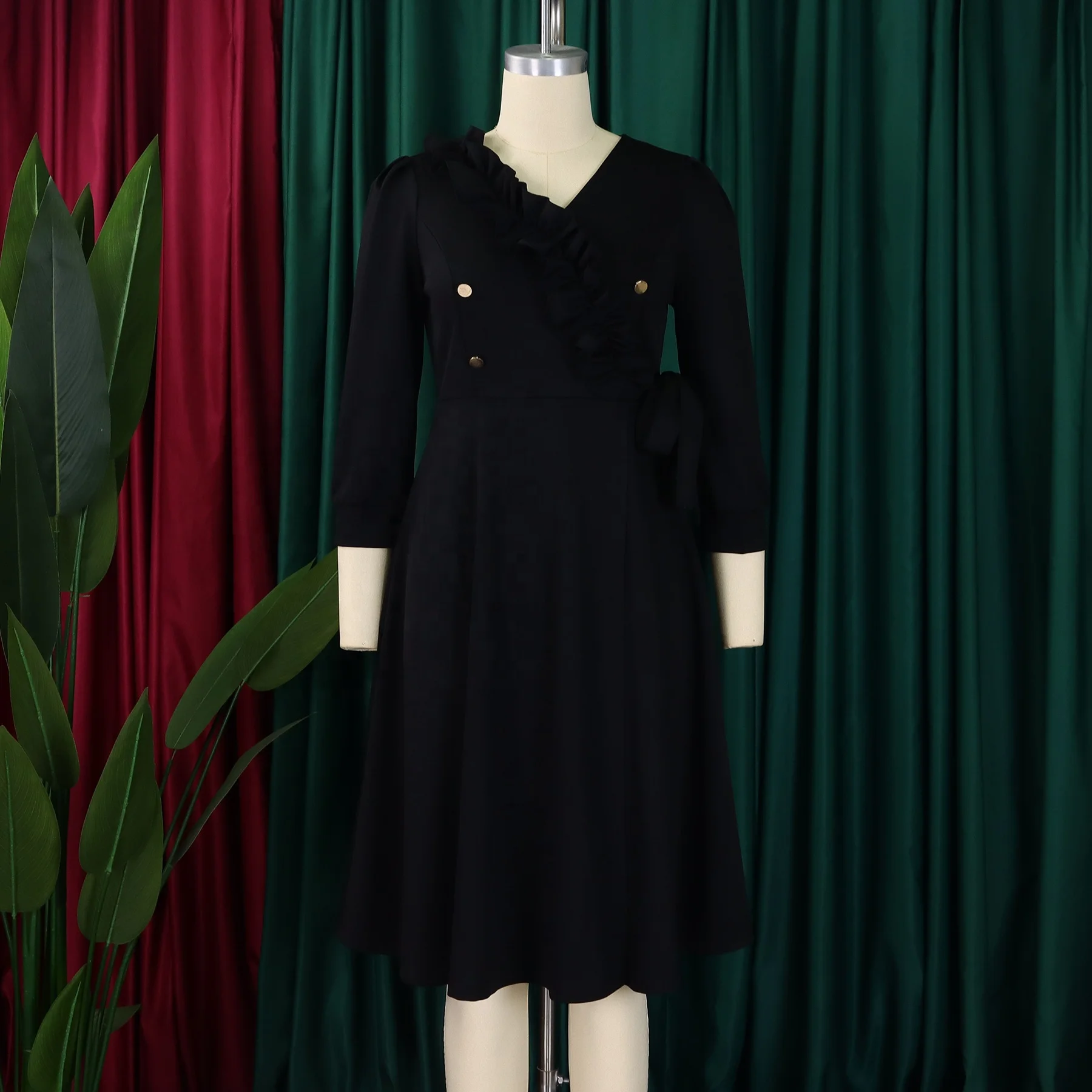 green emerald velvet dress Manha Red Princess Turkish Dress – Chaddors main image 0