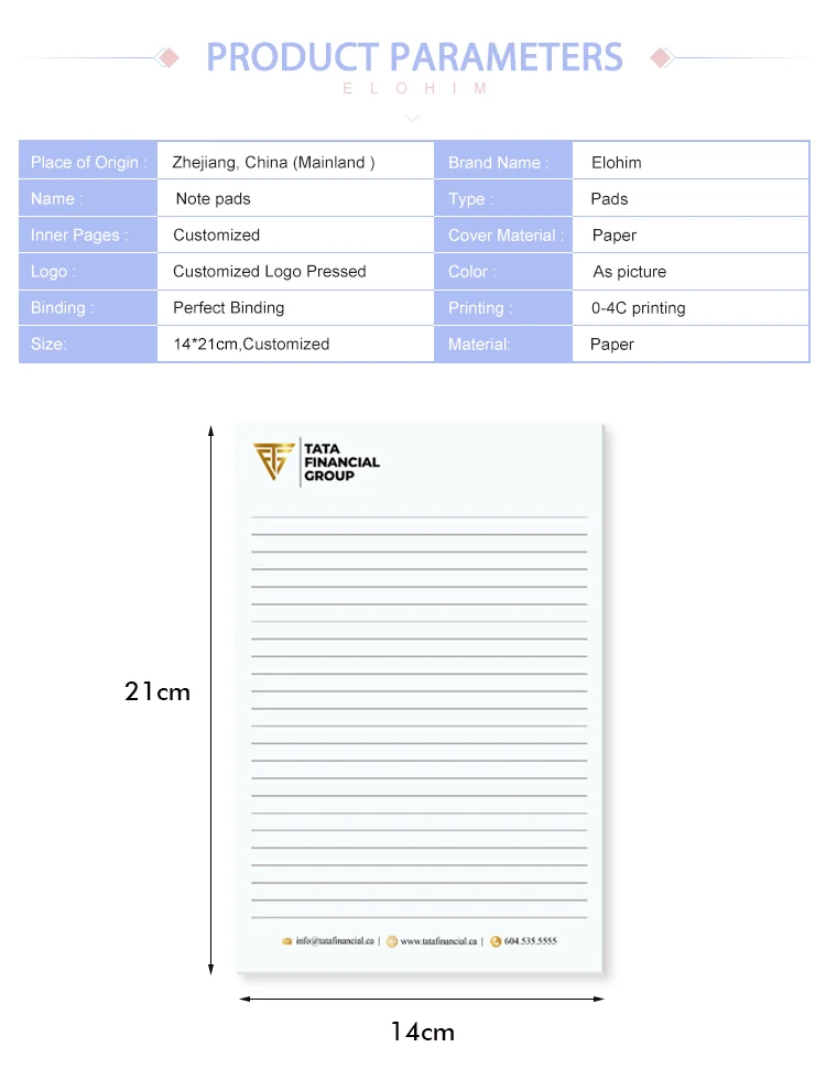 Wholesale Custom Personalized Size Printed Logo To Do List Notepad