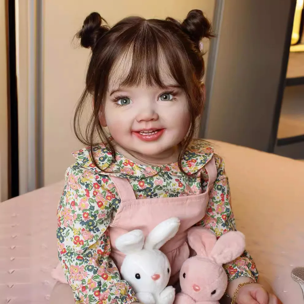 2024 New Product 70cm Full Body Soft Cloth Reborn Baby Girl Smile Doll High Quality Handmade Doll