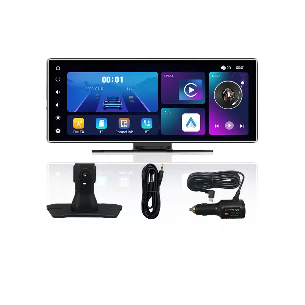 10.26 Inch Smart CarPlay Screen DVR - Wireless CarPlay & Android