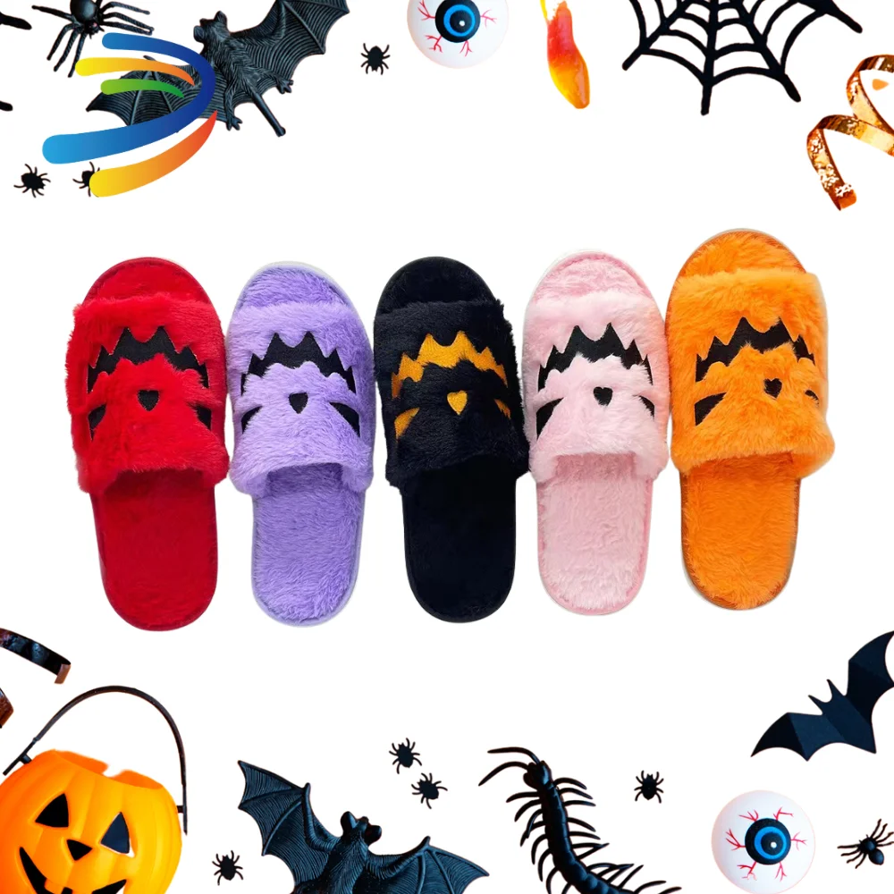 thumbnail image 2 of Cozy Christmas Slippers With Evil Eye Design - Memory Foam Plush House Slippers With Anti-Slip Sole 2 of 13