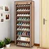 Coffee shoe cabinet with 10 shelves