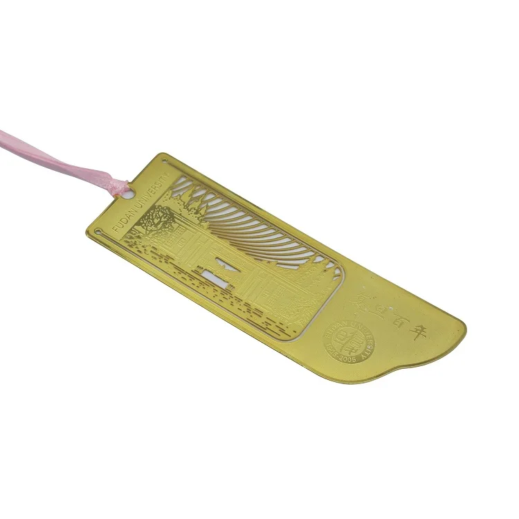 Промоакция под заказ Выгравированная латунь нержавеющая сталь квадратная книжная отметка