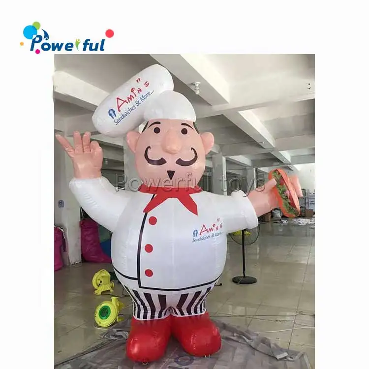 Customized Inflatable Pizza Chef Cooking Man Model