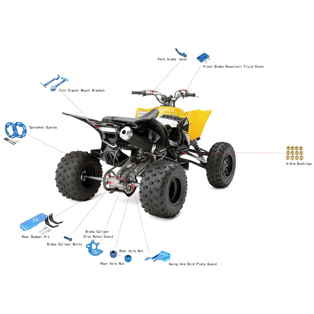 Nicecnc Atv Parts And Accessories Engine Cover Guard Body System For Yamaha Yfz450 Yfz450r