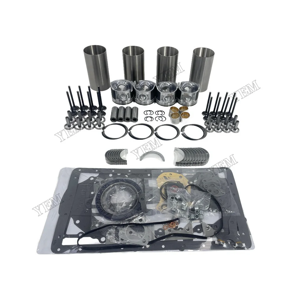 Rebuild Overhaul Repair Kit With Valves Engine Bearing Liner Piston Ring Full Gasket Kit Fit for Mitsubishi D04F Engine Parts