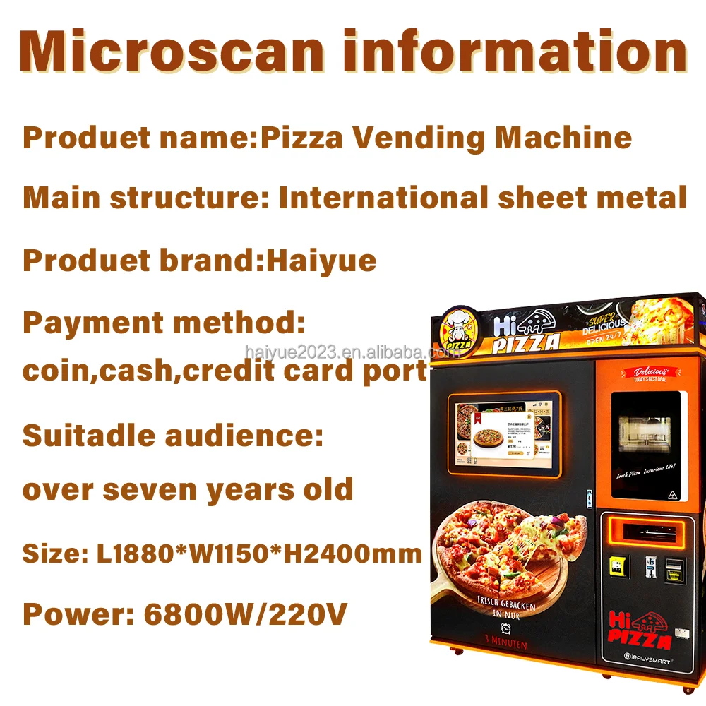 Fully Automatic Cheese Pizza Machines Automatic Fast Pizza Making Machine Indoor Pizza Vending