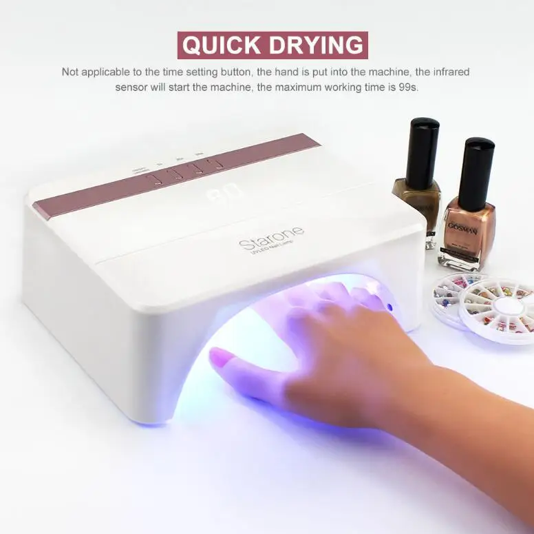 Professional Best Price SUN STARONE Led Uv Nail Lamp 24W/48W Two Power  Manicure Lamp Fast Uv Led Nail Light