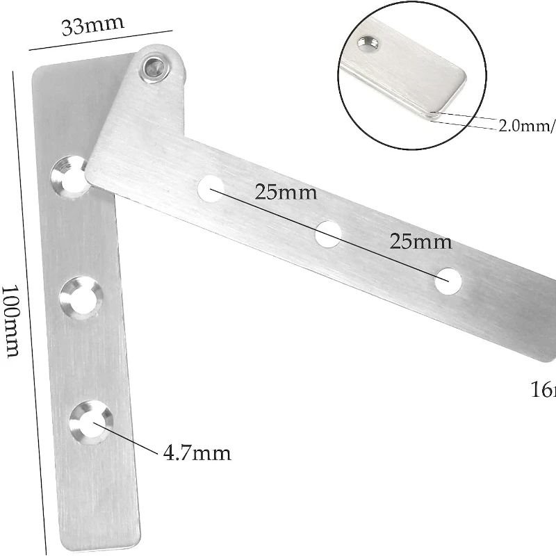 4inch Pivot Hinges Offset Knife Hinges Inset Door Stainless Steel 360