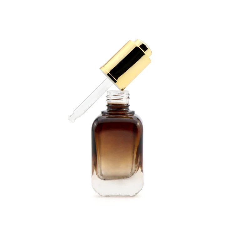 JX Pack 30ml 40ml Amber square Rectangle Essential Oil Glass Dropper Bottle