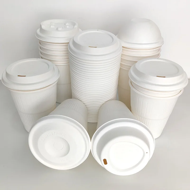 Hot Lids Compostable Disposable Coffee Paper Cups Lid Wholesale Disposable Cup