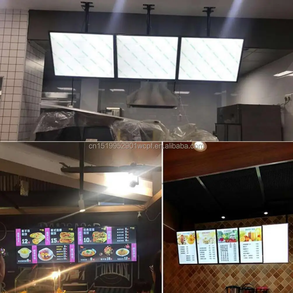 Menu Advertising Led Slim Light Box For Restaurant Menu Display In Fast